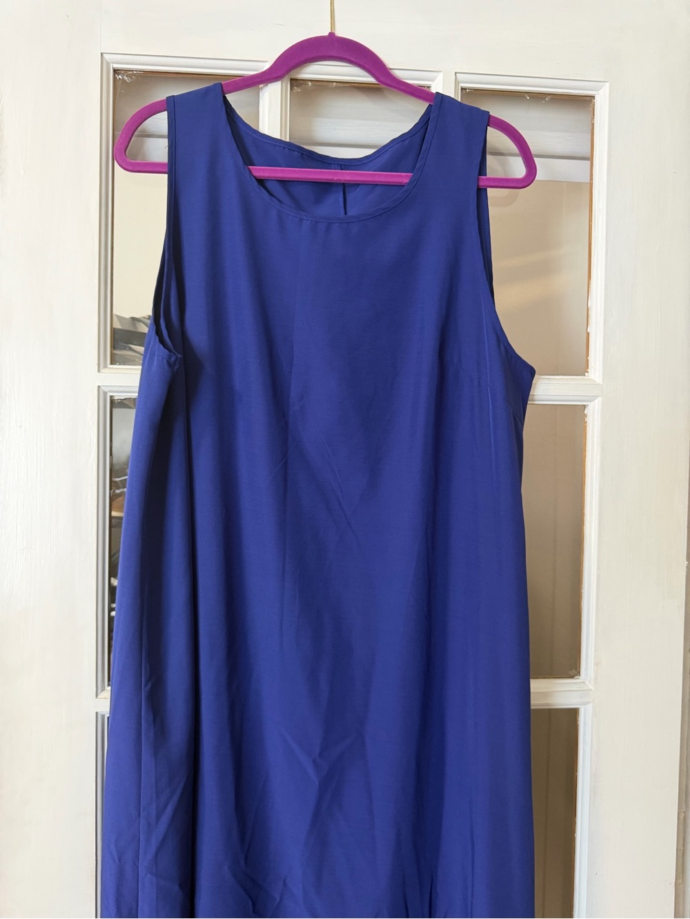 Simple Sleeveless Shift Dress in Royal Blue